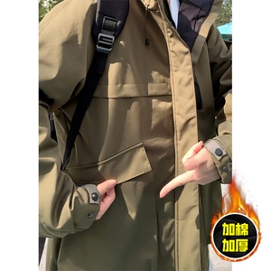 现货5W件冬季三防美式boxy解构连帽雪山冲锋衣棉衣男女棉服厚外套图片