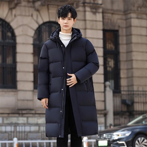 90%白鸭绒羽绒服长款过膝连帽压胶加厚保暖外套H810-P260368图片