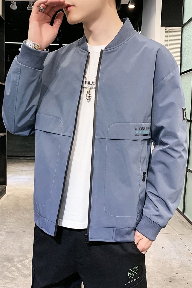 数据好高品质秋装青春版男装棒球领休闲夹克时尚男外套B301,男装夹克,星座301D(原星座1004-8）
