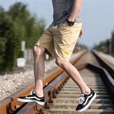 2021夏季薄款工装短裤男直筒宽松男士休闲裤男中裤马裤松紧腰，男装休闲裤，星座1712