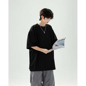8XL-M高品质重磅棉光版纯色短袖T恤百搭款半截袖五分袖DX332特P23图片