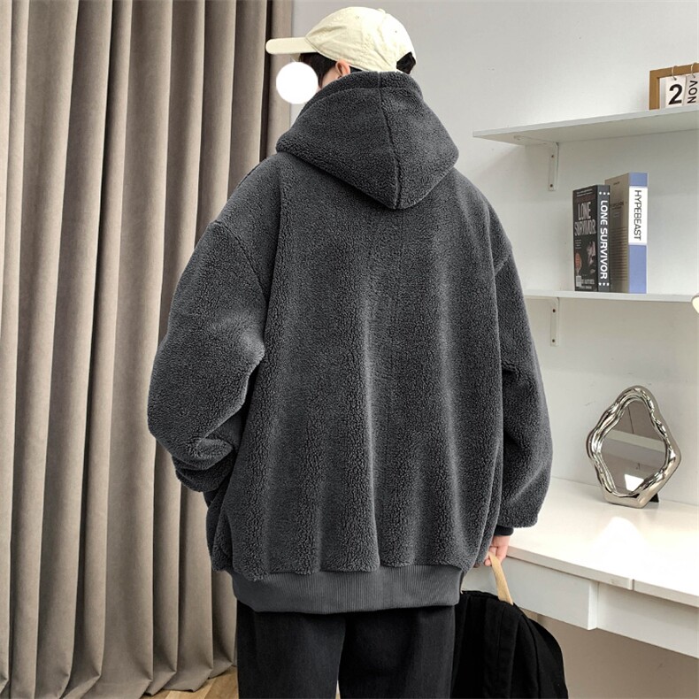 2024冬上新港风加绒百搭棉衣羊羔绒连帽外套男女988-P110控价158,男装棉衣,电商A441-1