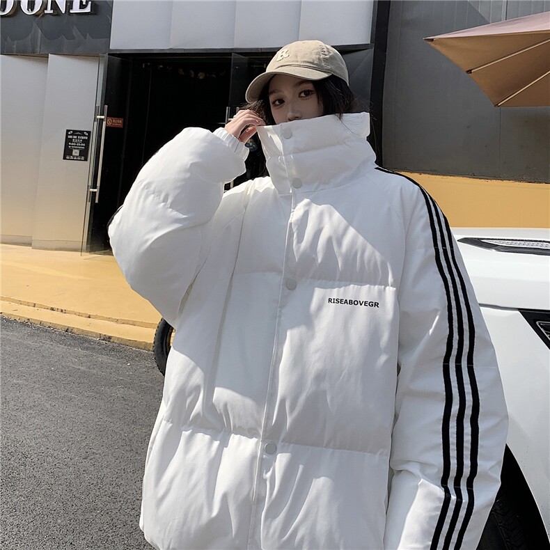 EQ332情侣装冬装棉衣外套男女同款三条织带面包服,男装棉衣,电商C306-1