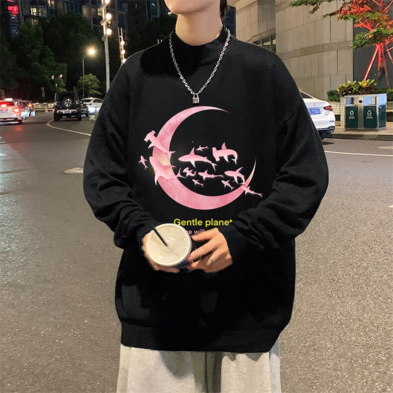 M18209-P45加绒款-P65半高领毛衣男士大码针织衫男毛线衣男,男装针织衫/毛衣,电商A040