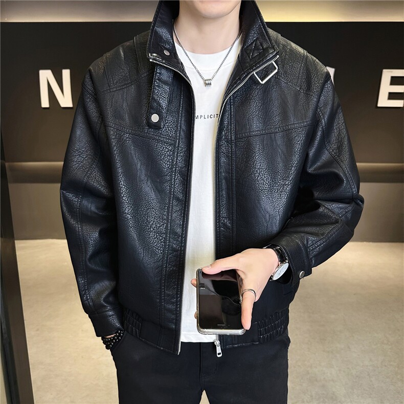 春季皮衣男2026新款春秋皮夹克外套C317-JK002-P145,男装夹克,电商C317