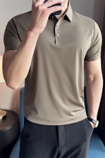 2024夏季新款冰丝无痕宽松翻领POLO衫男57713-p50，男装Polo衫，电商D303