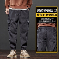 冬季新款男士休闲裤宽松束脚多口袋工装裤潮流复古长裤Z2355-P45，男装休闲裤，星座509