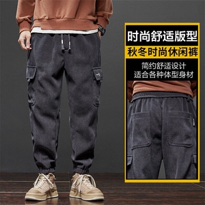 冬季新款男士休闲裤宽松束脚多口袋工装裤潮流复古长裤Z2355-P45图片