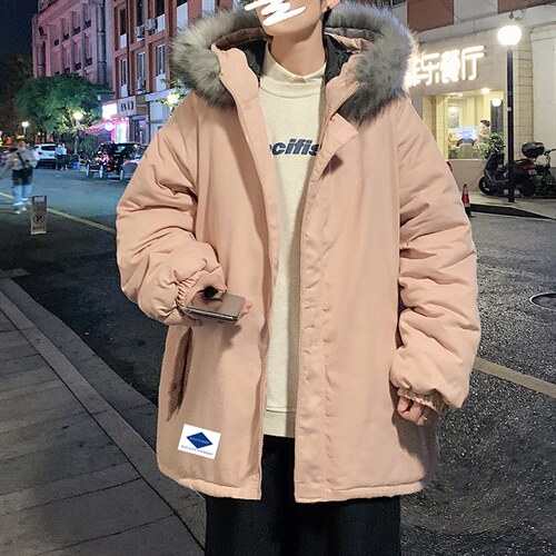 MM48061-P130 冬季大毛领棉衣男士大码加厚棉袄男棉服图片