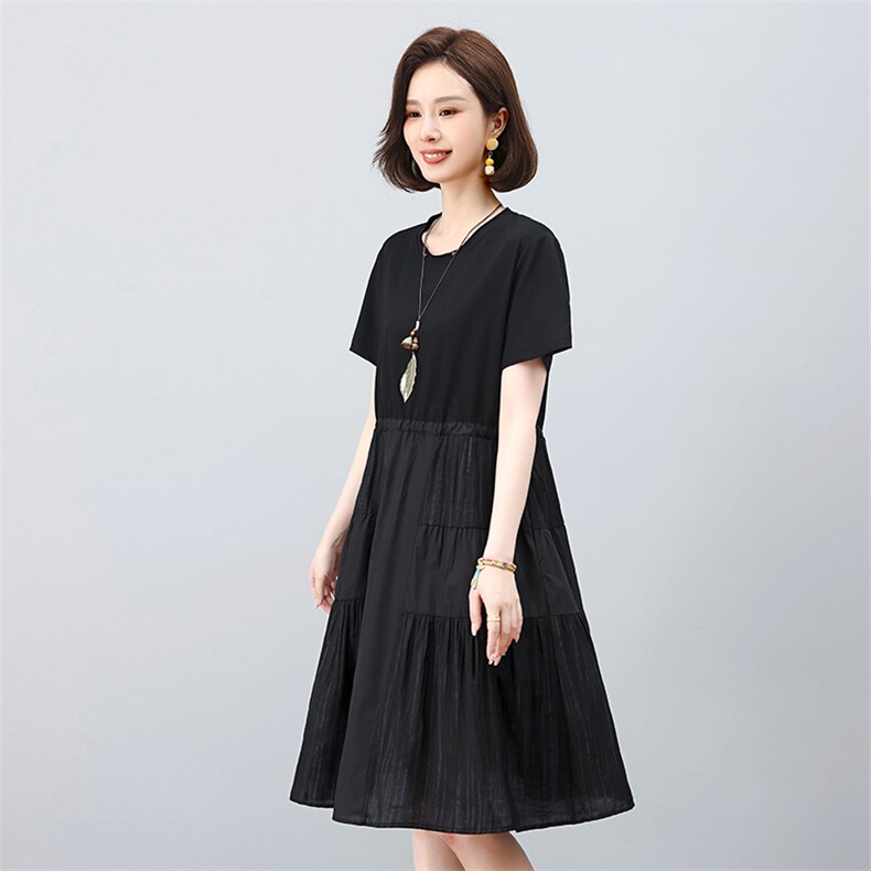 叶笙衣2581针织相拼多段连衣裙,女装连衣裙,叶笙衣