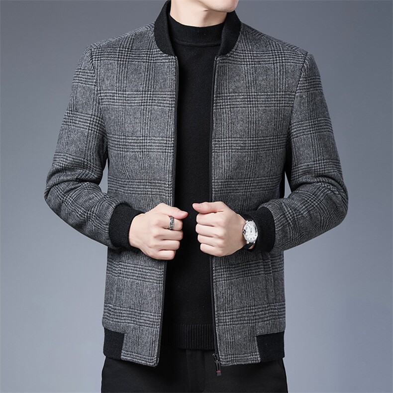 CKM3812钱塘2020-2中年男士商务休闲简约百搭冬季厚款夹克P152,男装夹克,钱塘207-2