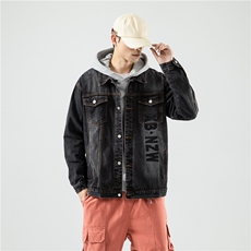 JK821-p80M-5X无影墙ins牛仔夹克绣花破洞大码男日系CITYBOY，男装夹克，星座103A