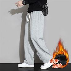 秋冬加绒加厚男裤休闲宽松ins卫裤束脚裤K206加绒P48，男装休闲裤，星座1107