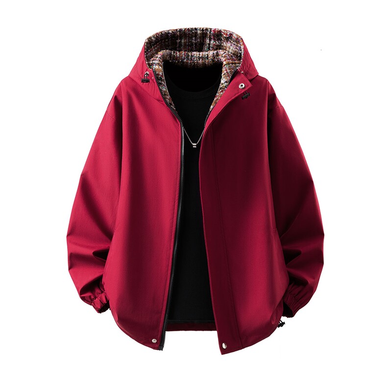 1可二开小香风拼接面料大码M-5XL夹克聚酯纤维JK78079P75控，男装夹克，星座227-7