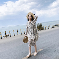 现货仙的花色连衣裙钱塘1318A-6630，女装连衣裙，西子