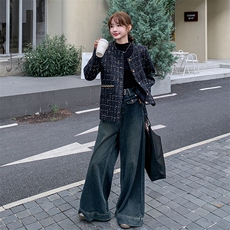 黑色时尚轻奢小香风短外套女2025早春新款法式小个子气质百搭上衣，女装毛呢外套，鑫慧