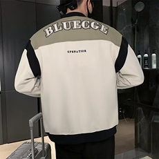男士棒球服立领夹克春秋新款潮流拼接撞色刺绣外套ins潮上衣JK008，男装夹克，星座1116A-2（原606A-1）