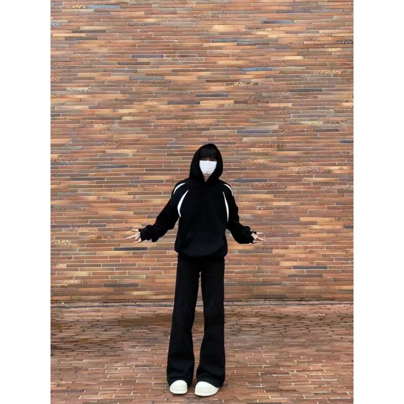 2025秋季美式复古解构拼色卫衣宽松百搭休闲上衣卫衣WTK61,男装卫衣,星座208-5