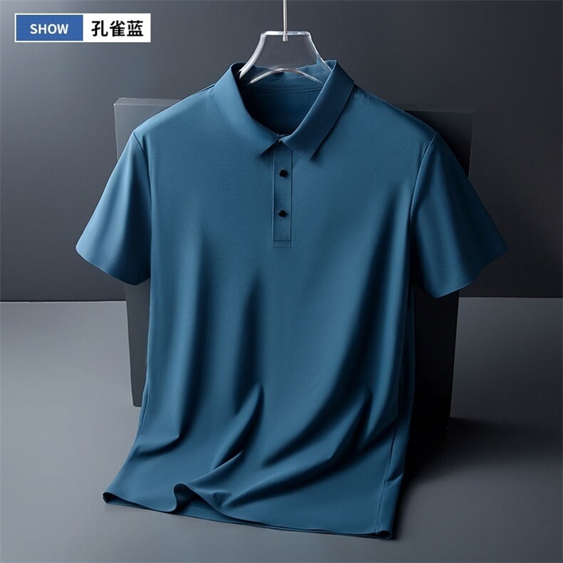2025夏季冰丝速干薄款男士POLO衫,男装T恤,东正羊绒