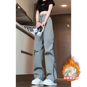 新款加厚银狐绒大码防泼水户外机能冲锋裤男K1337J加绒-特P38控75图片