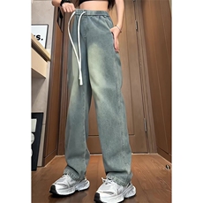有货（自家图）港风星空纹牛仔裤男女春夏阔腿裤子K1310批55控68，男装牛仔裤，星座218-5
