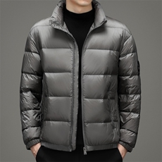 新款2023冬季羽绒服男装保暖白鸭绒外套中年爸爸装YYYR2138-P220，男装羽绒服，电商B212（原钱塘6029）