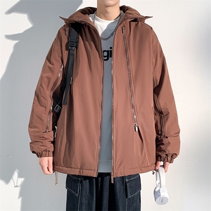 新款冬季日系机能风连帽工装潮流棉衣外套情侣百搭MY9087-P100图片
