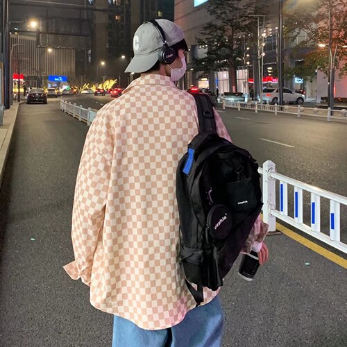 长袖衬衫春款男港风潮流W2210P32