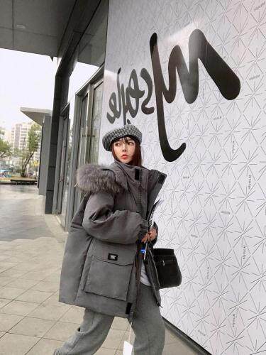 大毛领派克服SML，女装，尚映