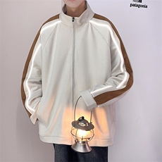 麂皮绒夹克男宽松落肩宽松上衣外套JK730-P70，男装夹克，星座1204-3