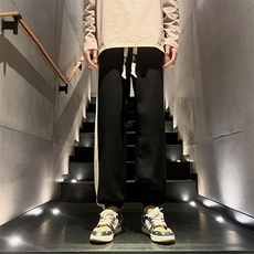 K011P45内景楼梯2024秋季华夫格宽松百搭卫裤大码束脚休闲裤，男装休闲裤，电商A026-1