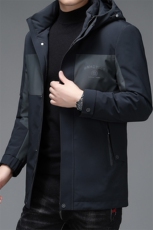 2023冬季连帽中长款羽绒服商务休闲灰鸭绒外套上衣DFLDY7002-P285，男装羽绒服，电商B212（原钱塘6029）