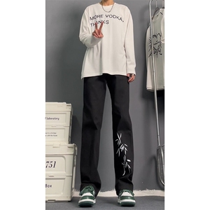 竹子新中式牛仔裤 高品质不掉色不起球 某音 cleanfit穿搭图片