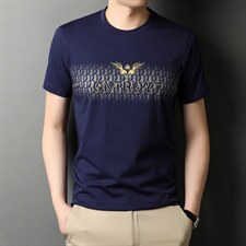 上衣宽松百搭圆领时尚2023年夏季短袖潮流中年T恤TYH2118，男装T恤，钱塘6003（原4033）