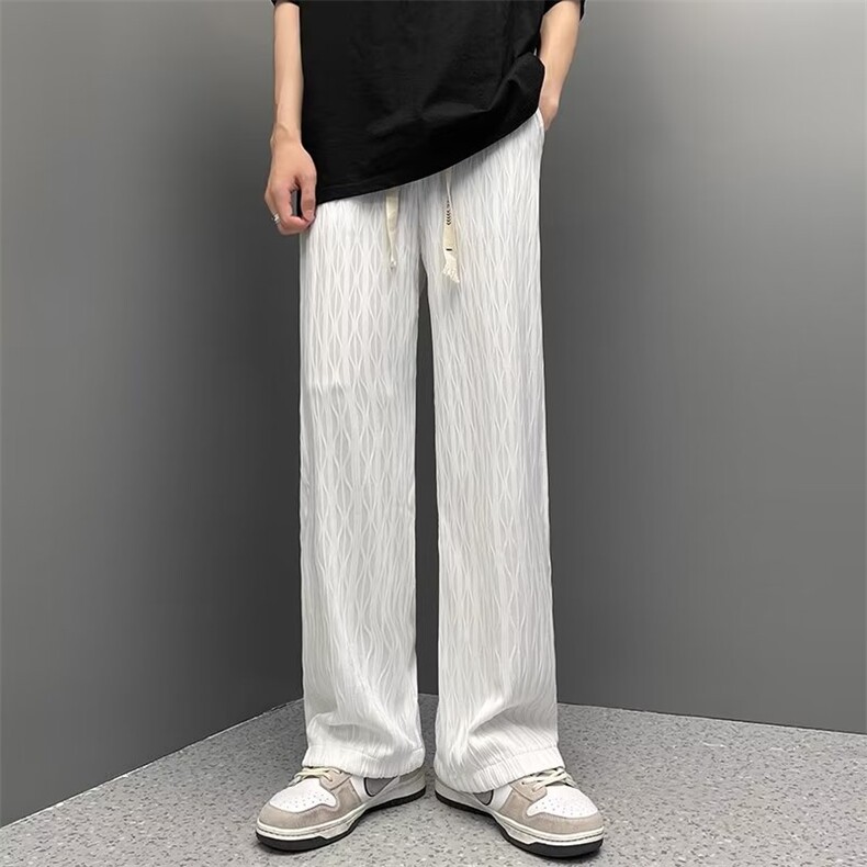 坠感裤子男夏季薄款港风ins高街休闲裤韩版潮流百搭运动卫裤潮,男装休闲裤,星座506A