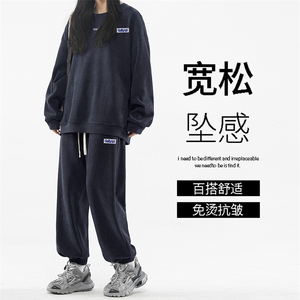 裤子男款秋季青少年宽松百搭痞帅直筒裤男休闲长裤TZ835-特批-98图片