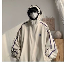 撞色条纹工装外套男春秋季潮流美式机能设计感户外徒步登山服夹克，男装夹克，星座308A-1（原309B-1）