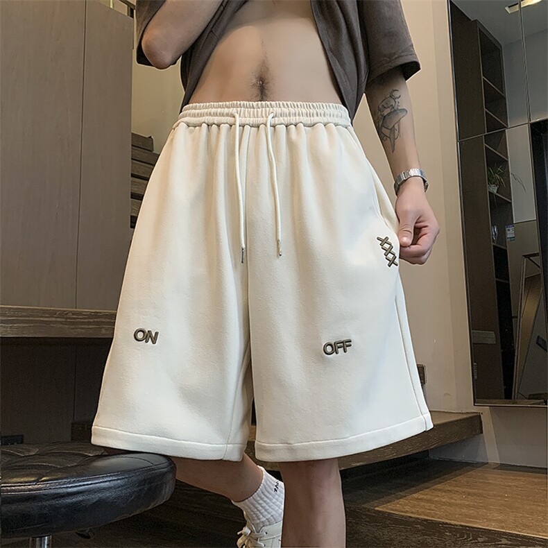 2025夏季新款立体字母绣花短裤大码M~4XLXZ604-DK807-P35控48,男装牛仔裤,星座604