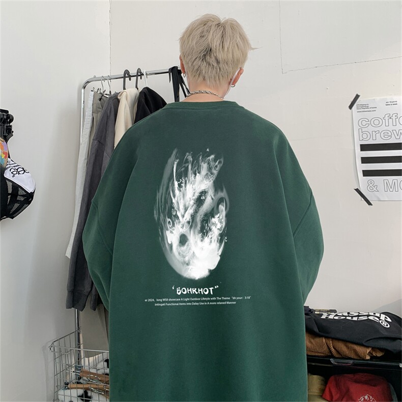 特P25控48秋冬新款男士圆领卫衣宽松休闲日常百搭上衣WQ2421,男装卫衣,电商B370
