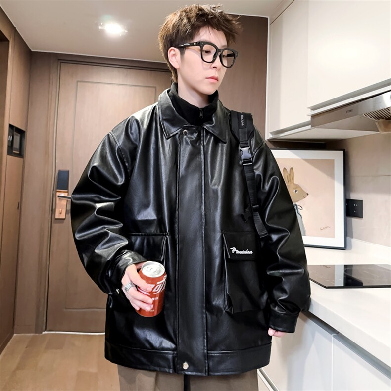 三合一冬季加厚刺绣皮棉衣男翻领棉服棉袄子潮A266-PYT0071-P120图片