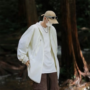 夏季防晒服户外运动透气情侣连帽情侣防晒衣皮肤衣男 Y139图片