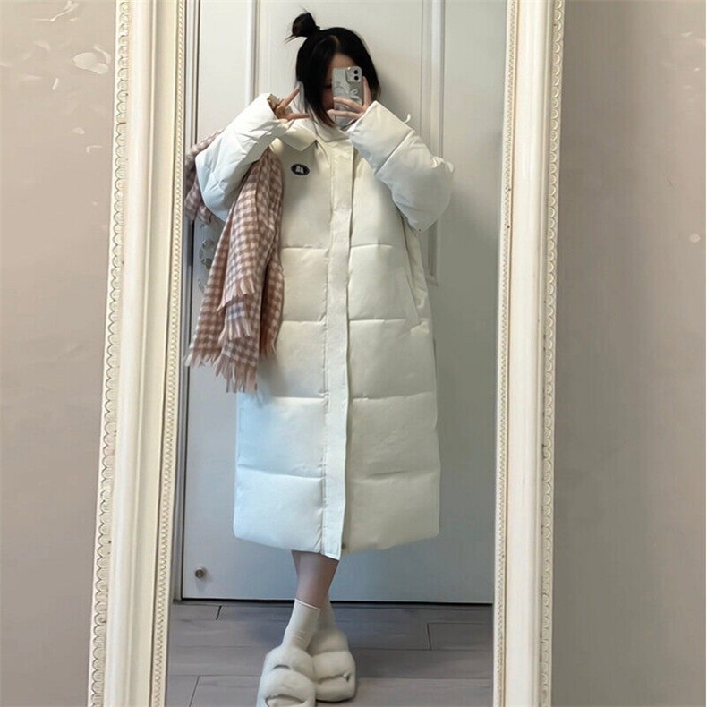 CC086-P105中长款情侣面包服纯色简约长款连帽棉服外套防风,男装棉衣,星座911-3