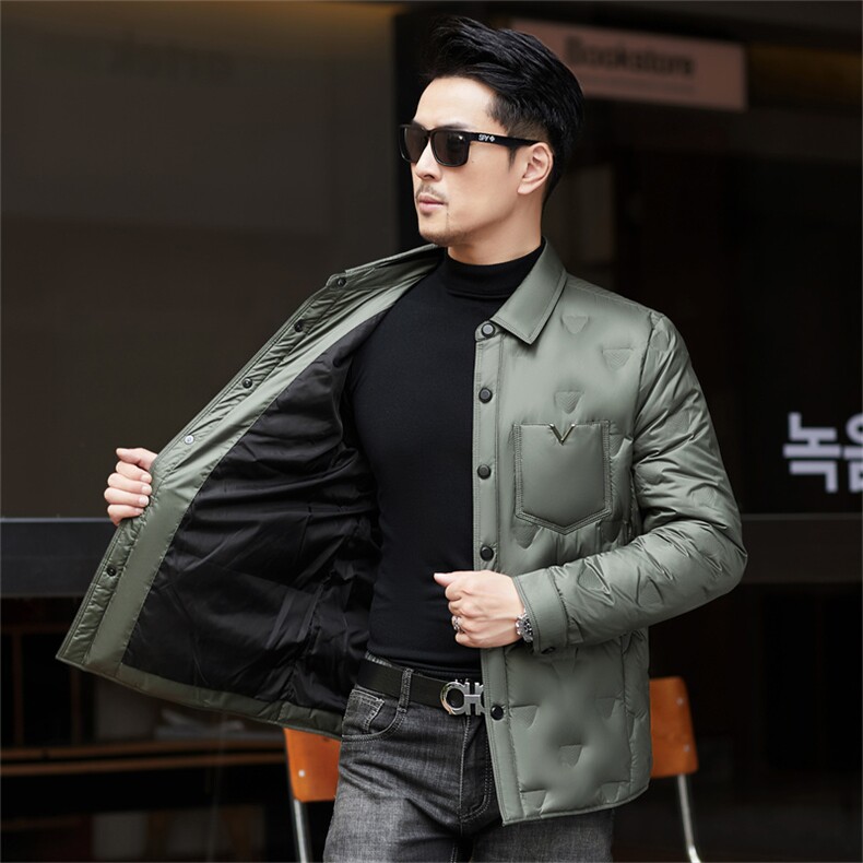 ZMS-M8616新款冬季男士鸭绒羽绒服立领保暖外套修身大衣,男装羽绒服,电商B360