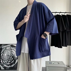 短袖衬衫男夏季ins潮牌七分袖上衣港风日系简约百搭宽松衣服，男装衬衫，星座601-2