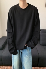S2602/P35春装新款现货卫衣男立体袋个性T恤宽松大码上衣，男装T恤，电商A141