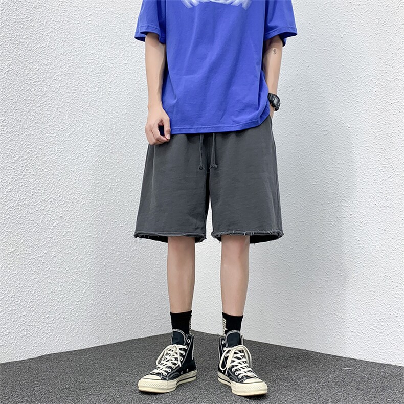 学院风休闲短裤男宽松2023夏季新款ins帅百搭潮流五分裤K1596-P27,男装休闲裤,星座412-3