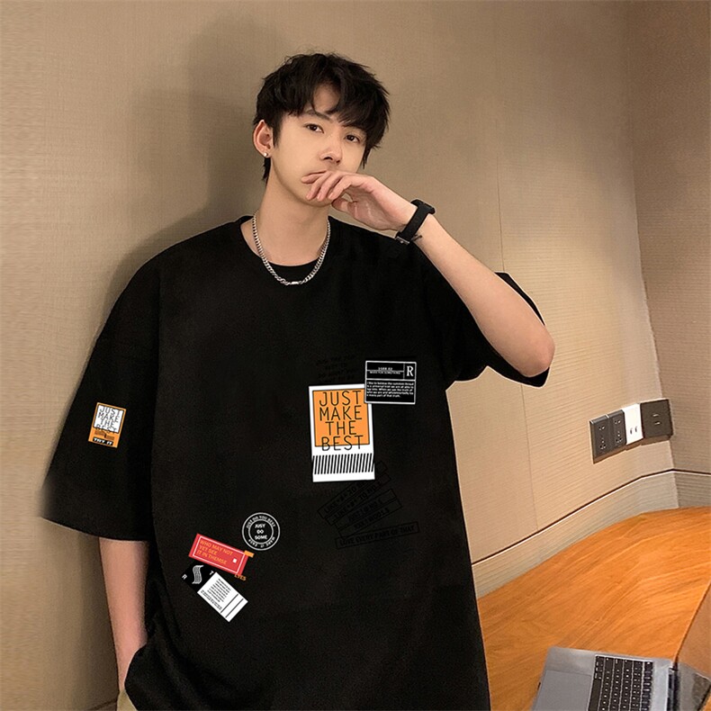 麂皮绒短袖t恤男大码半袖男 JD82121-P25图片
