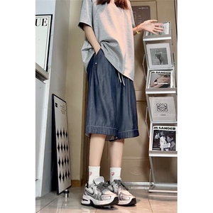 夏季新款潮牌仿天丝牛仔高级感冰丝垂感休闲七分裤男2560特P31图片
