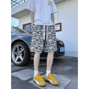 DK50001-P20短裤男女夏季新款休闲冰丝沙滩中裤宽松百搭五分裤图片