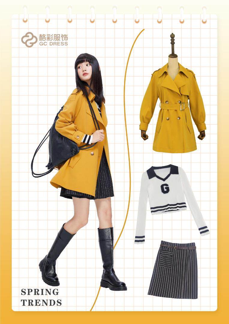 春装风衣外套，女装风衣，千浪依族